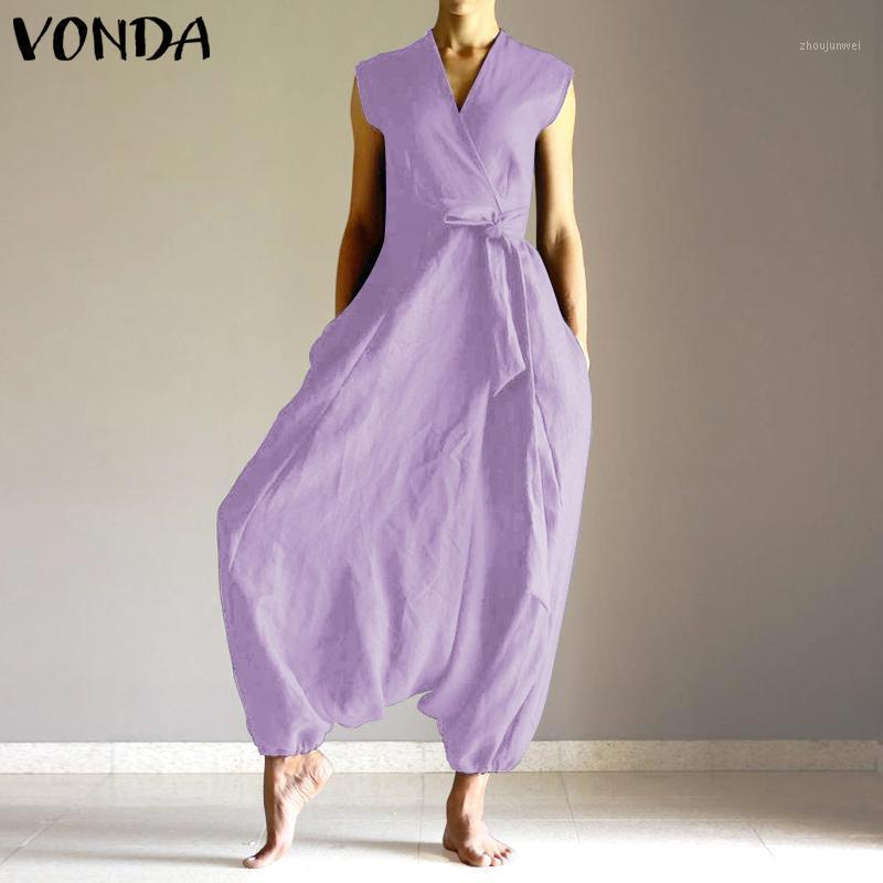 

Women Summer Sexy Sleeveless V-Neck Rompers Vintage Printed Jumpsuits Casual Cotton Playsuits Plus Size -5XL Overall Women, Black