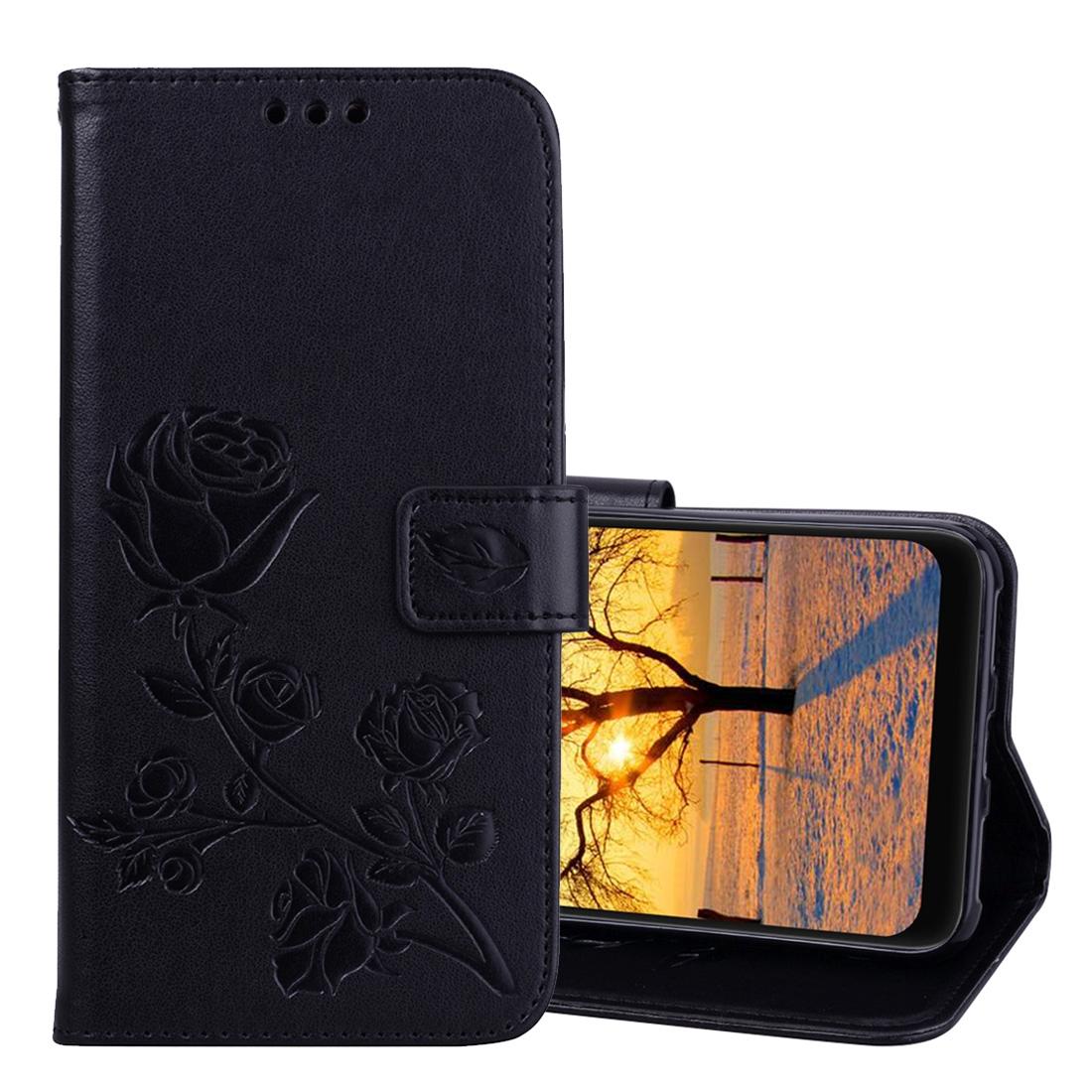 

Rose Embossed Horizontal Flip PU Leather Case for Xiaomi Pocophone F1 with Holder Card Slots Wallet