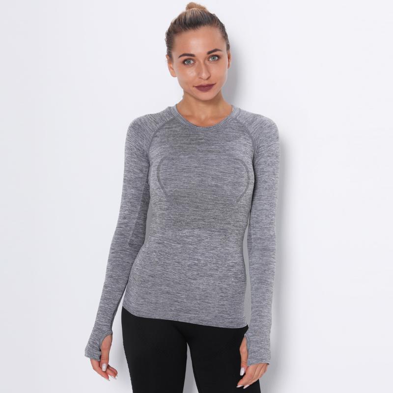 

Sports Tops Quick Dry Yoga Top Long Sleeves Push Up Crop Top Women Gym Fitness Clothing Breathable Sports Tank Shirts1, Black