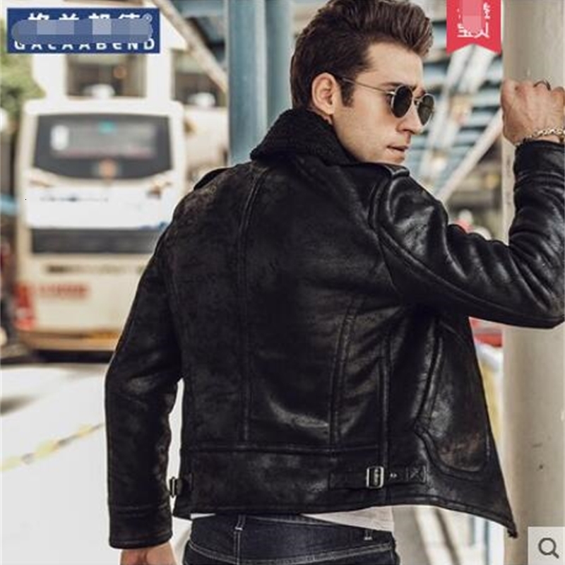 

2021 New Body Spring Clothing Add Thick Young Thin Fleece From Men's Leather Jacket Jacket. S-3xl. 31PW, Black