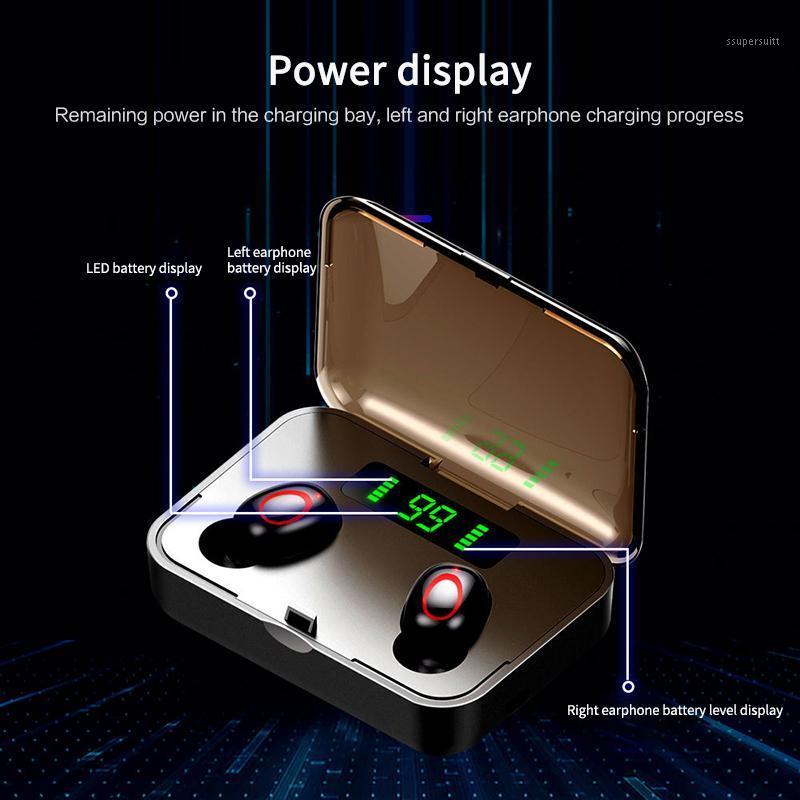 

A1S TWS Headphone Bluetooth Wireless Earphones Digital Display Earbuds Headphones Stereo Touch Wireless Headset Sports Earphone1, Black