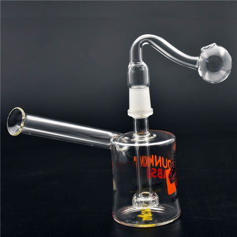

Glass Bongs Oil Rig Thick Water Pipe Heady Dab Rigs 14.5mm Glass recycler Bong with Banger nail or glass oil burner pipe 1pcs