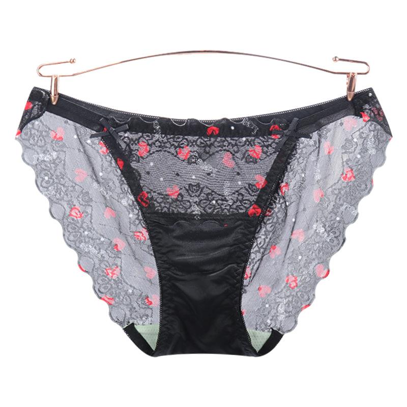 

Girls underwear lace sexy sweet bowknot briefs type of low-rise breathable thong non-trace cotton, See chart