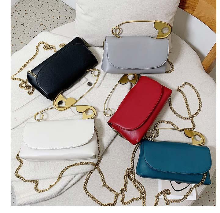 

Retro Metal Pin Design Trendy Female Purses and Handbags Crossbody Chian Bag Pu Leather Shoulder Bag Ladies Clutch Tote, 03