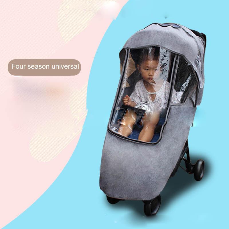 

Stroller Waterproof Rain Cover Pushchair Sun Shade Wind-proof Dust Shield Zipper Pram Linen Raincoat Baby Stroller Accessories