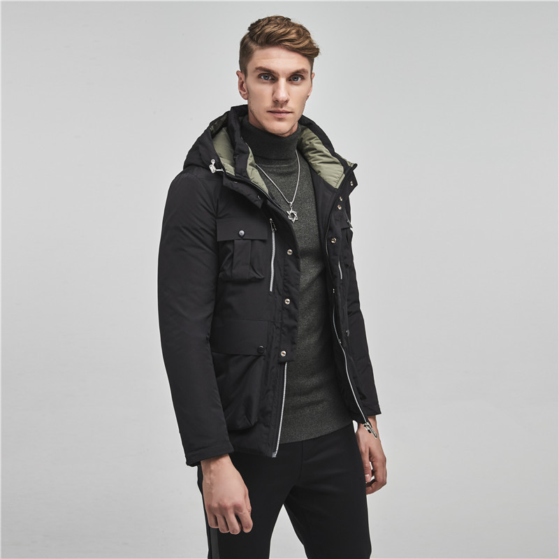 

Homens casaco grosso quente inverno com capuz jaqueta algodo de alta qualidade marca roupas masculinas casuais solto, As picture