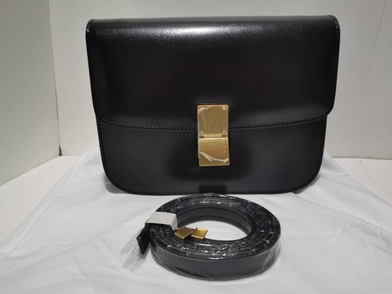 

Realfine888 3A quality 189173 24cm Medium Classic Bag In Box Calfskin Leather Shoulder Bag,With Dust Bag,DHL Free Shipping, Classic bag 3a_06