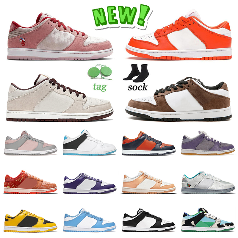 

Wholesale SB Dunks Low Casual Shoes For Mens Women Syracuse Valentines Day Desert Sand Mahogany Trail End Laser Blue White UNC Platform Designer Sneakers 36-45, D26 futura green 36-44