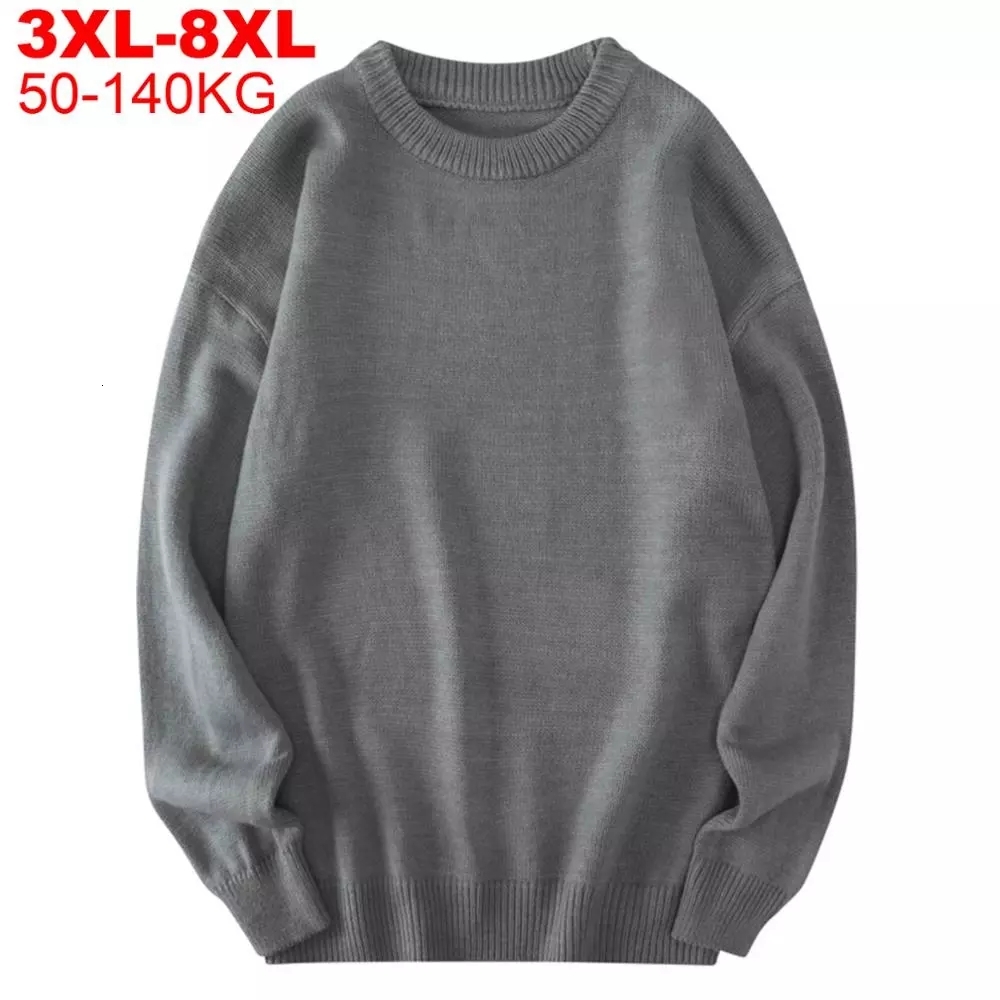 

2021 New Men Sweaters Autumn Solid Jumpers Pullovers Male Knitwear Man Big Size 8xl 7xl 6xl 5xl Simple Winter Mens Oversized Sweater Kpqn, Green