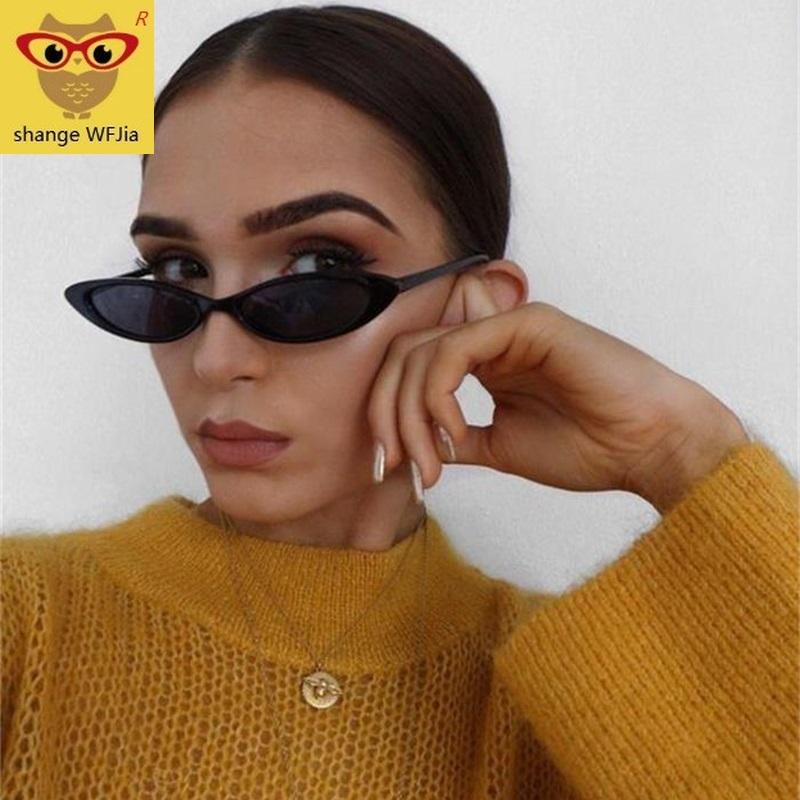 

Vintage Women Small Oval Sunglasses Cat eye Eyewear Brand Designer Retro Tiny Oval Sunglass Female Sun glasses Goggles