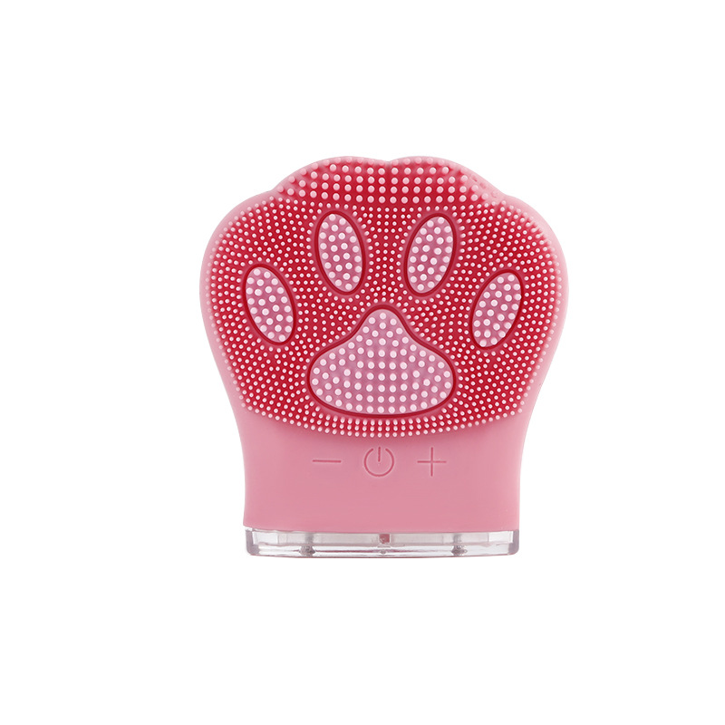 

2020 facial cleanser electric facial cleanser pore cleaner silicone brush facial cat paw beauty instrument black head washing machine