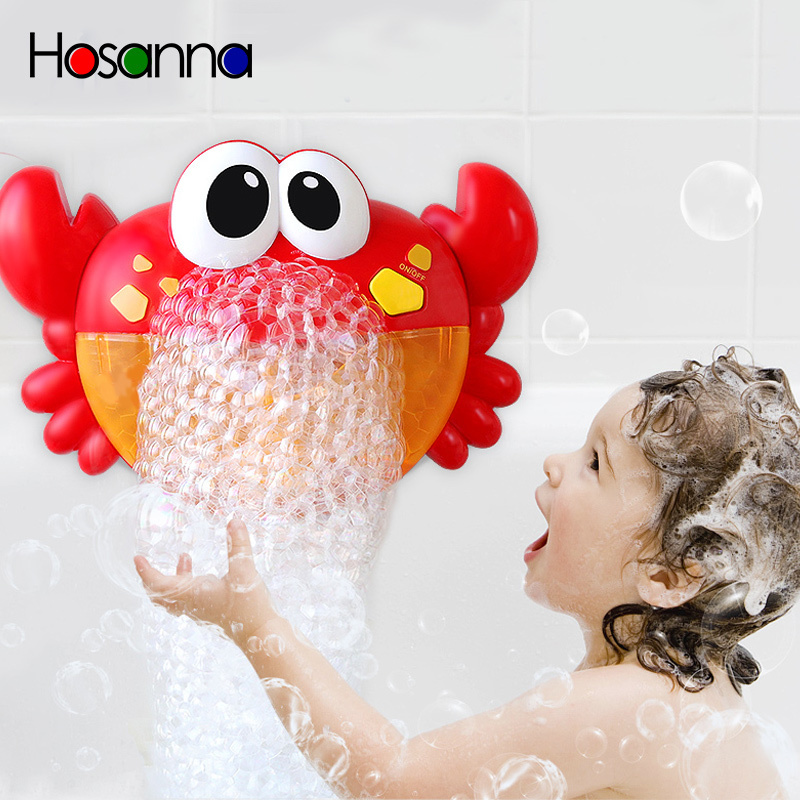 

Baby Bath Toys For Kids Musical Bubble Maker Machine Crab Frog Fun Summer Water Play In Bathroom Toys for Children Gift Octopus 200928