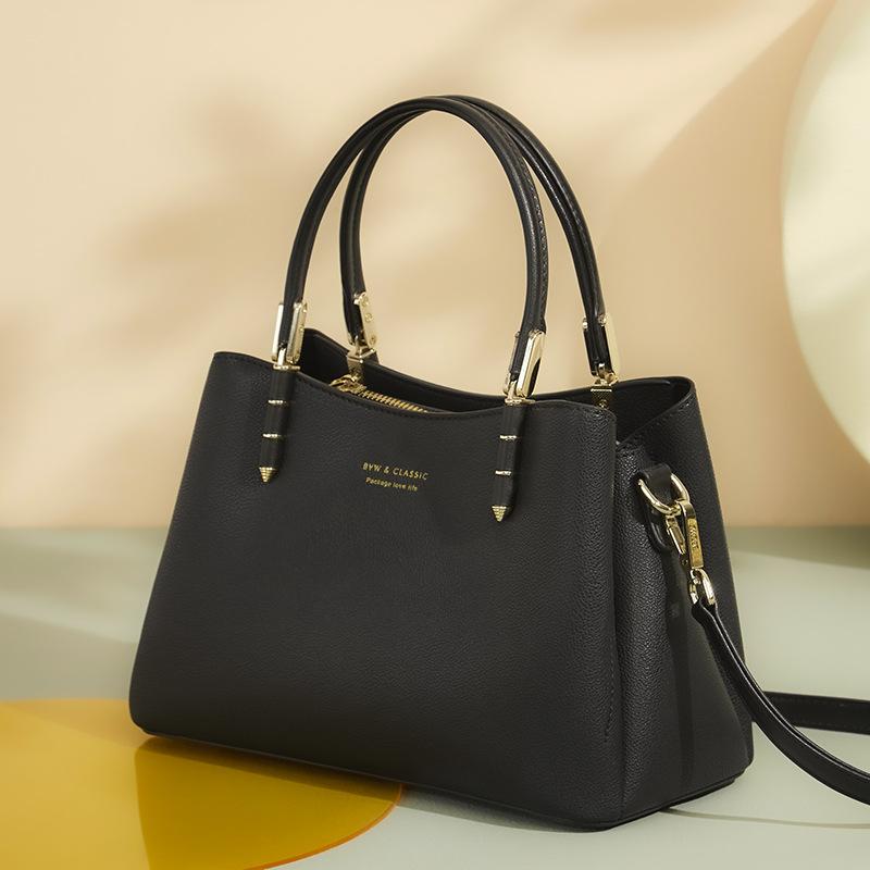 

Hand bag 2021 new trend hand bag temperament women's Single Shoulder Fashion versatile large capacity messenger, Black