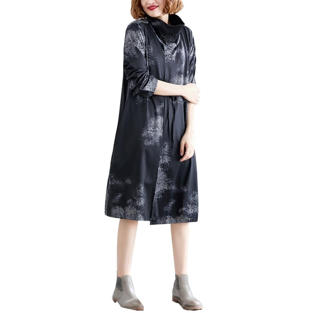 

Temperament Loose Large Size Belly Dress