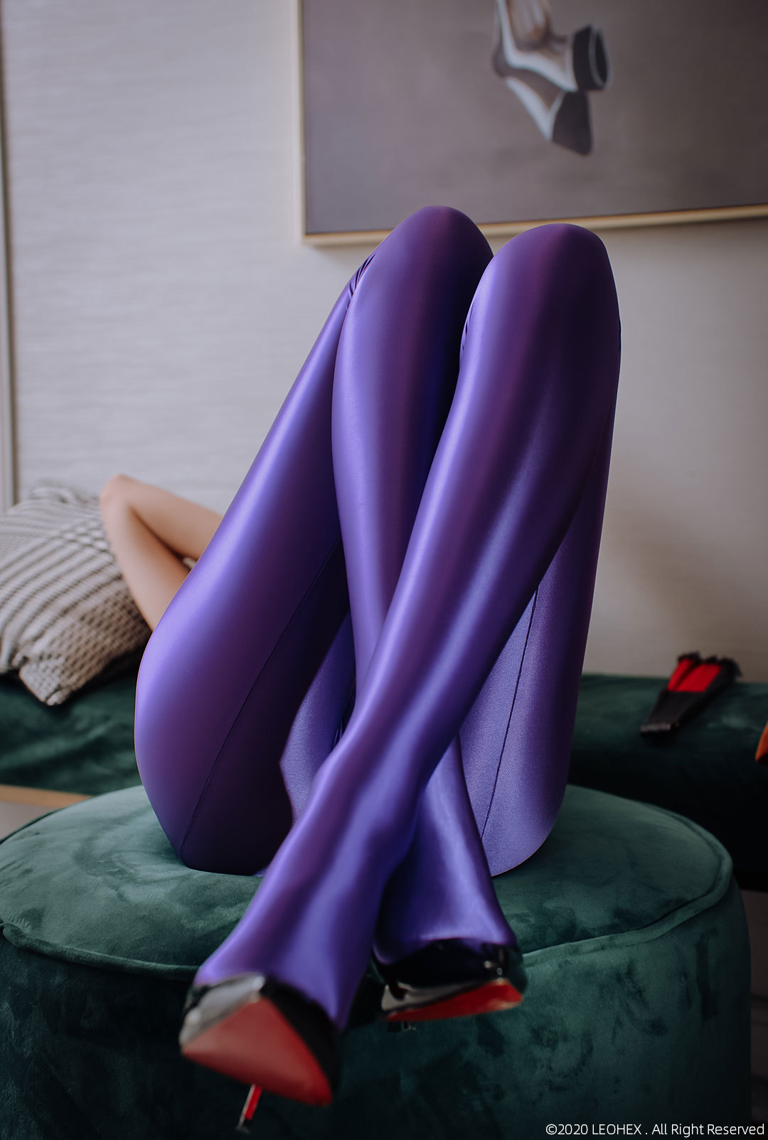 2020 LEOHEX Satin GLOSSY OPAQUE Pantyhose Shiny Wet Look Tights Sexy