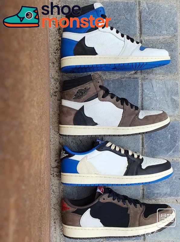 

Travis Scotts Fragment Authentic 1 LOW OG SP Basketball Shoes Men Military Blue SB Cactus Jack Olive Sail Suede Shy Pink 6 British size 36-47