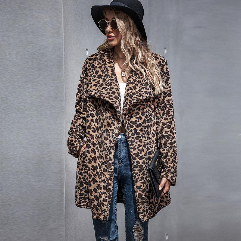 

European and American women' faux fur coat women' 2020 new autumn and winter long woolen coat, Beige