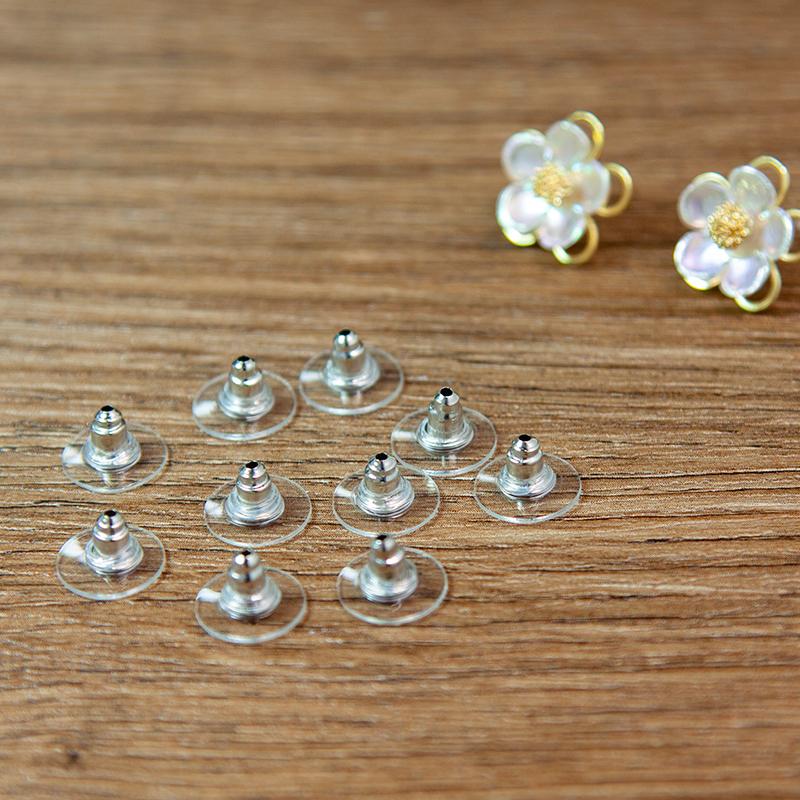 

Stainless Steel Gold Silvery Color Earring Backs Stopper Rubber Shield Earnuts Stud Earring Back For Jewelry DIY Accessories