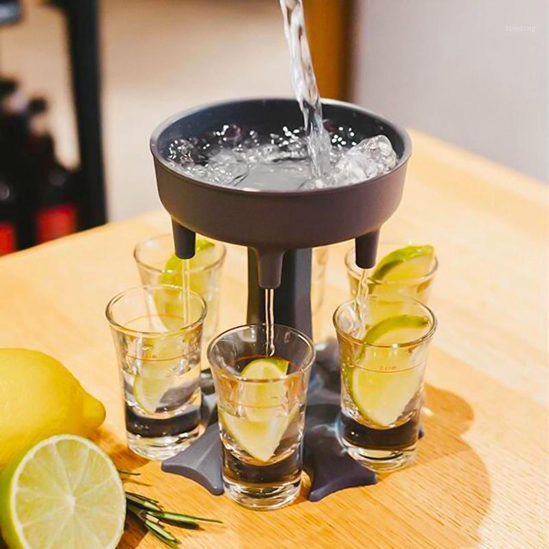 

6 Shots Glass Dispenser Holder Wine Glass Rack Cooler Beer Beverage Dispenser Shot Buddys Party Gifts Bar Accessories1