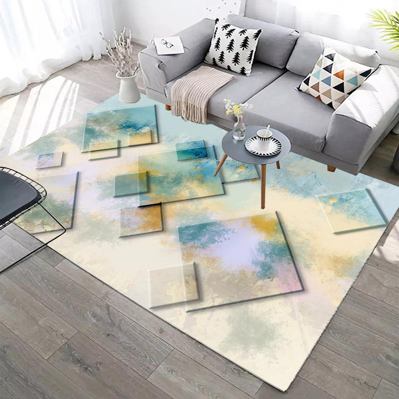 

Modern Style Corridor Decor Mat Flannel Kitchen Balcony Bedside Area Rug Bath mat Large Bedroom Rug Play Carpets for Living Room1, No-07