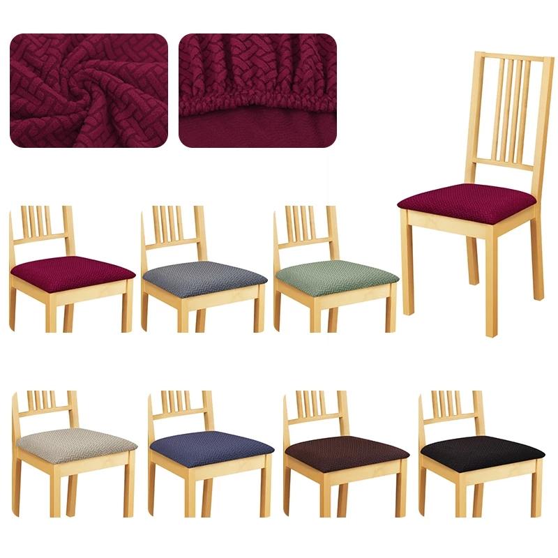 

Chair Covers Universal Size Jacquard Spandex Seat Cover Big Elastic Removable Washable Cushion Slipcover For Upholstered Dining Banquet