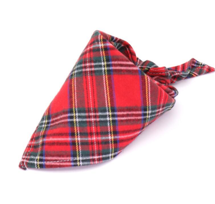 

Dog Bandanas Large Pet Scarf Pet Bandana For Dog Cotton Plaid WashableBow ties Collar Cat Scarf Large Accessories
