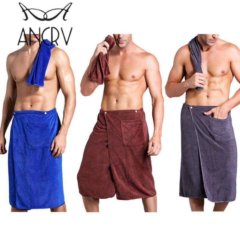 

Towel Men SPA Bath Shower Wrap Microfiber Blanket Swimming Beach W/Pocket