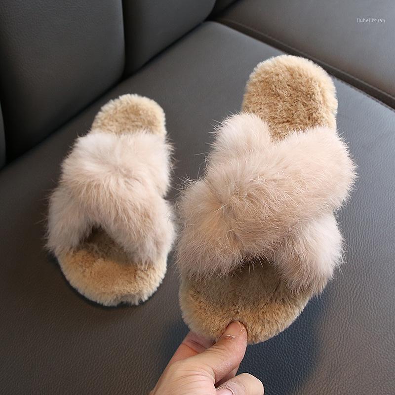 

Toddler Infant Kids Baby Winter Warm Leaky Toe Slipper Boys Girls Solid Soft-soled Slippers Cotton Soft Children's Slippers Home1