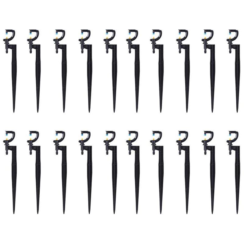 

AFBC Garden Spray Nozzle, 20Pcs 4/7 Watering Sprinkler G Type Ground Rod Nozzle Garden Lawn Irrigation, Black