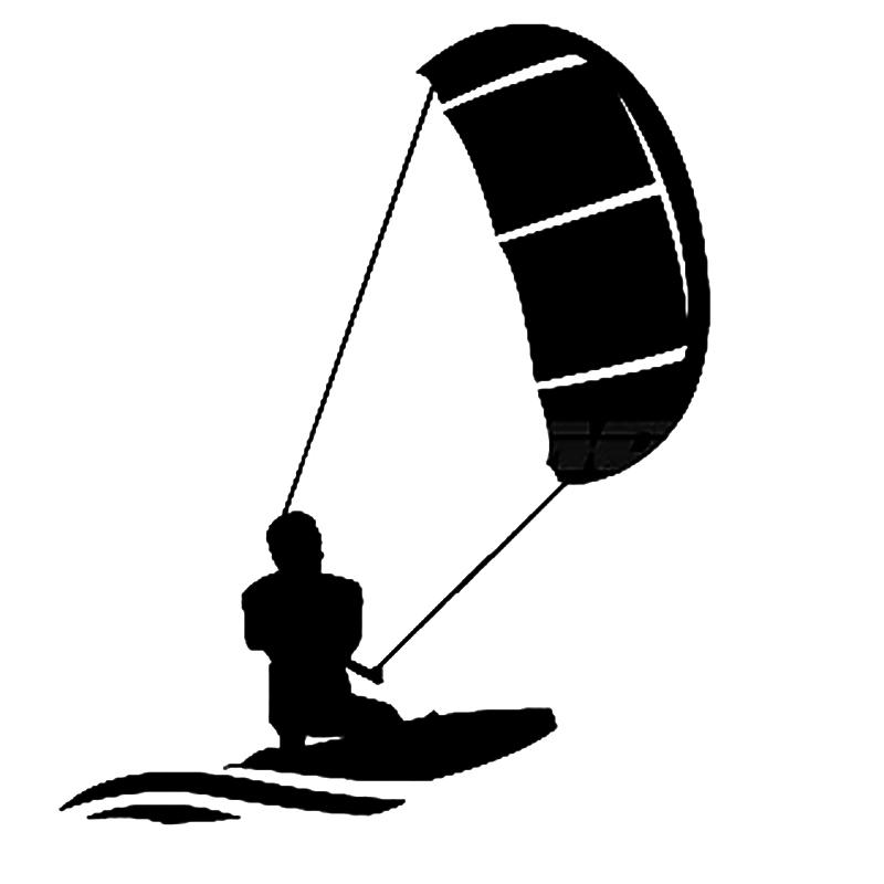 

15*12.2cm Kitesurfing I vinyl decal sticker kiteboarding wind laptop window Car Styling Car Sticker, Color