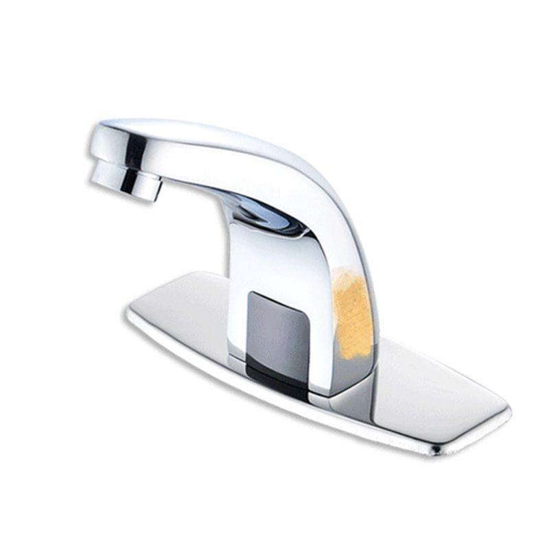 

Bathroom Sink Faucets 1 Set Infrared Sensor Faucet Automatic Touchless Inductive Water Tap Kitchen Deck Mounted Taps