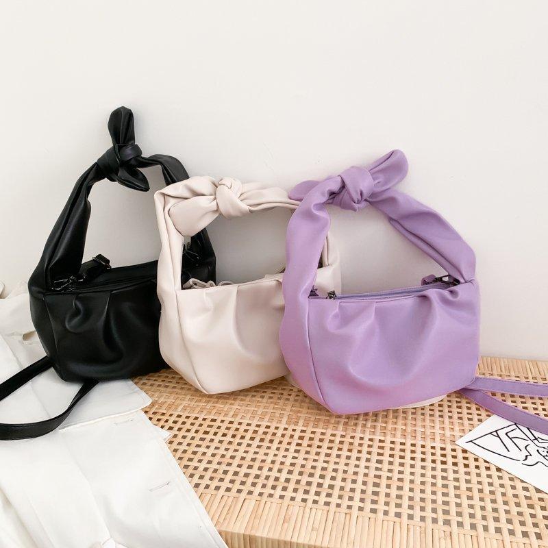 

Folds Design Small PU Leather Crossbody Bags for Women 2021 Winter Shoulder Handbags Women's Trend Vintage Hand Bags, Black