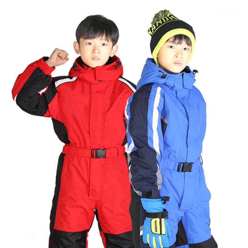 

Children's Winter One-piece Ski Suit BOYS Girls CHILDREN'S Thick Warm Snowboard Anorak Pants Suit1, Classic black