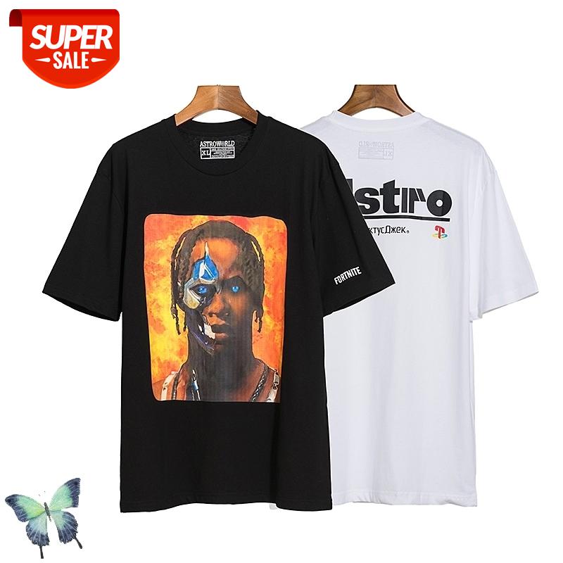 

New Travis Scott Robot 3D Printing T Shirt Men Women High Quality Trendy T-shirt Top Tees #wR5n, White;black