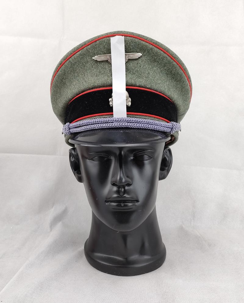 

Outdoor Hats Armyshop2008 GERMAN PANZER CRUSHER VISOR CAP WAFFEN ELITE WOOL MADE MILITARY HAT IN SIZES WITH GRAY Metal BADGE, Gray badge set