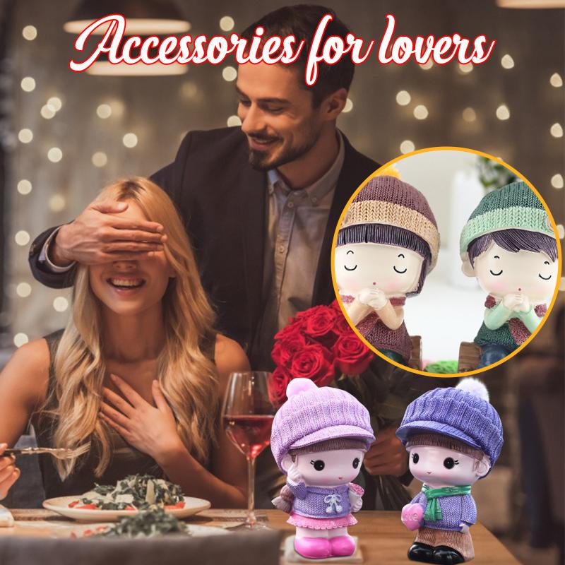 

40# Wishing Couple Figurines Cute Car Doll Ornaments Car Interior Decorations Figurines Miniatures Best Gift For Your Lovers