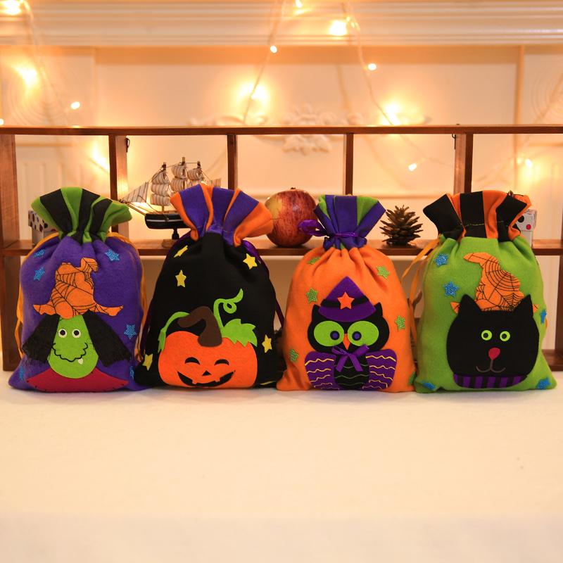 

Gift Wrap Halloween Decorating Cloth Pumpkin Bag Handbags Candy Bags Children's Party Decorations