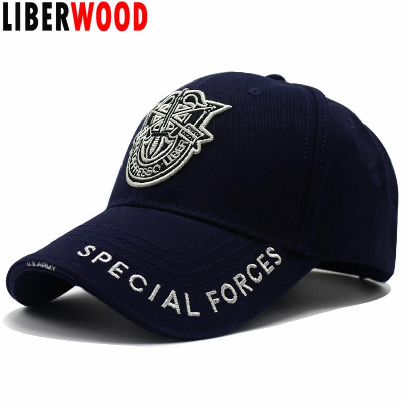 

Ball Caps LIBERWOOD High Quality U.S. Army Special Forces SF De Oppresso Liber Embroidered Cap Tactical Hat Cotton Baseball Dad, Black