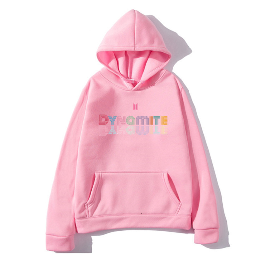

2021 New Korean Hoodie Mens Dynamite Bangtan Hoody Men Long Sleeves Nice Hooded Hoodies Women Sweatshirts Pink Hip Streetwear M1CG, Red