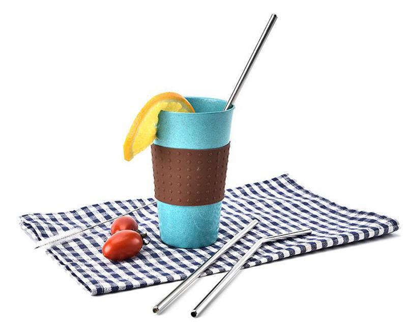 

Stainless Steel Straws 30/20 ounce Cleaning Brush reusable drinking straw straight and bend drinking tool straw three size 6mm