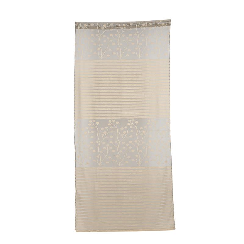 

Gray Striped Pachira Drape Balcony Bedroom Living Room Window Drape Curtain, Grey