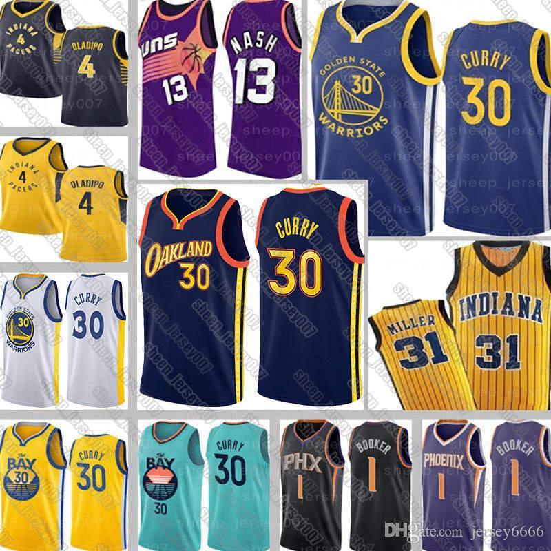 

Golden State Warriors Stephen 30 Curry Jerseys Charles 34 Barkley Steve Basketball 13 Nash Reggie 31 Miller Victor 4 Oladipo Jerseys, Retro jesey(taiyang)