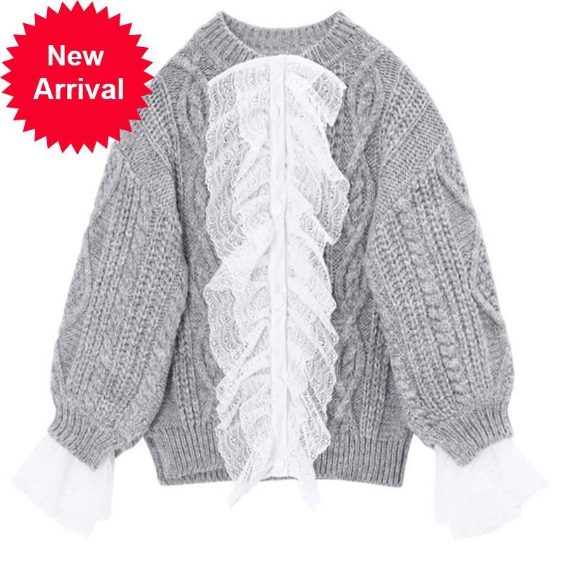 

2021 New Autumn Winter Fashions the Gray Neck-neck Jumper Amends Rental Track Designer Luxury Elegant Woman Sweater Chic Mesh Tops 58b9, Beige