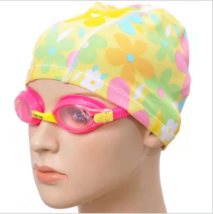 

Manufacturers men and women color swimming cap wholesale solid color cloth swimming cap comfortable swimming cap adult