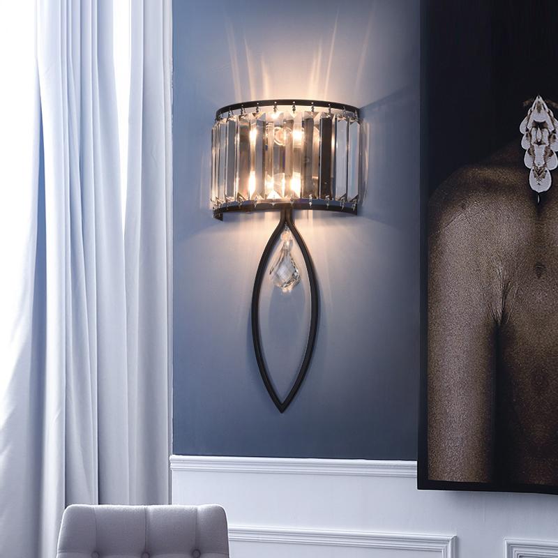 

Nordic Led Crystal Wall Lamp Glass Wall Sconce Light Home Bedroom Bedside Bathroom Mirror Light Industrial Decoration Fixtures