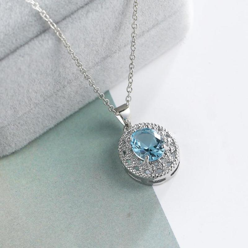 

Jewelry Valentine's Day woman Fashion Jewelry Blue Clavicle Chain Gifts For Women