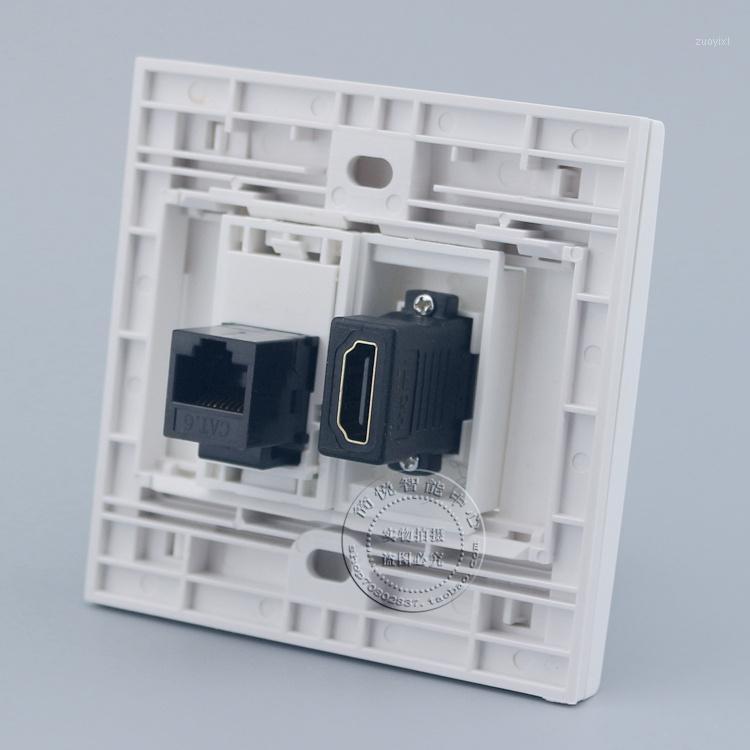

Wall Socket Plate 2 Ports RJ45 CAT6 Network LAN & Panel Faceplate Outlet1