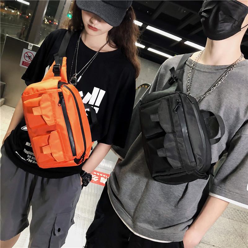 

Oxford Solid Color Waist Bag Unisex Fanny Pack Simple New Wild Multifunctional Crossbody Chest Bags Fashion Tooling Shoulder Bag, Black