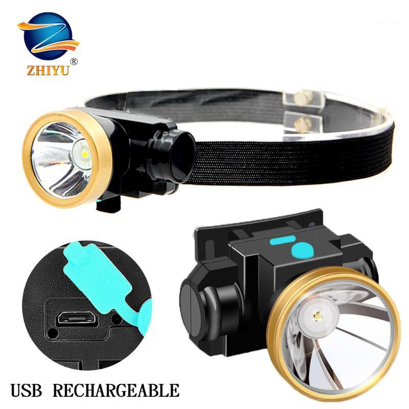 

ZHIYU Portable Mini Headlight CREE Led Headlamp High Power Built-in 18650 Battery Rechargeable Bright Head-mounted1