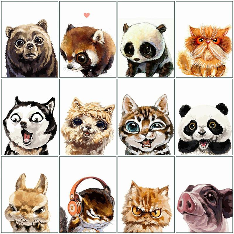 

Evershine Diamond Painting Cat Cross Stitch Full Square Round Diamond Embroidery Animal Dog Rhinestones Pictures Home Decor